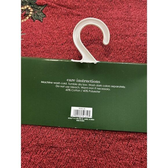 Nicole Christmas Tapestry Table Runner 13" x 72" Made in India - Picture 4 of 4